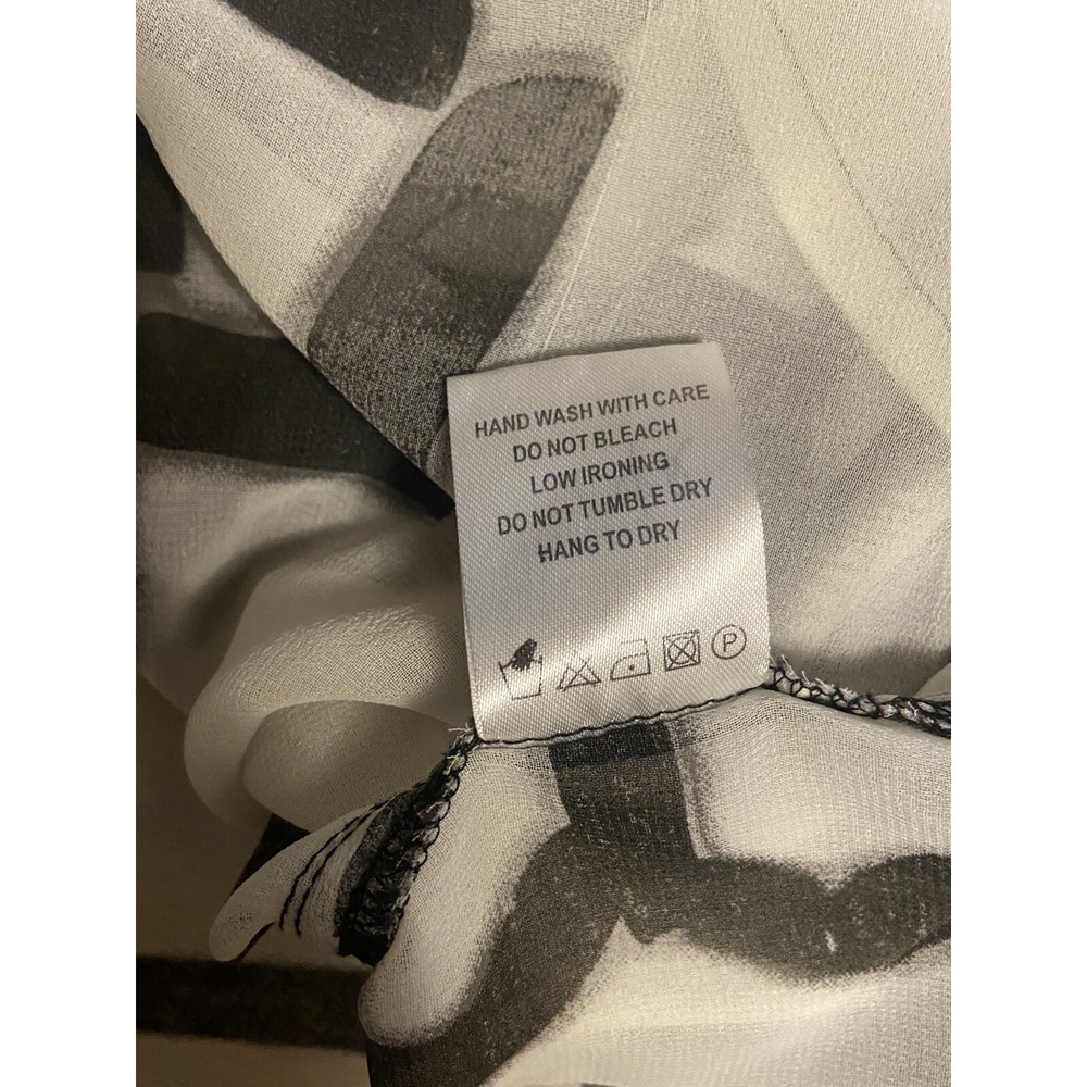 Peoples Liberation Women's Large Blouse Top Sheer Letters Spell out Artsy - Picture 11 of 15